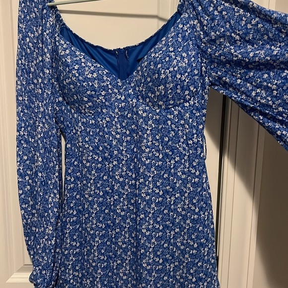 B Darlin Blue Floral Dress - Picture 3 of 12